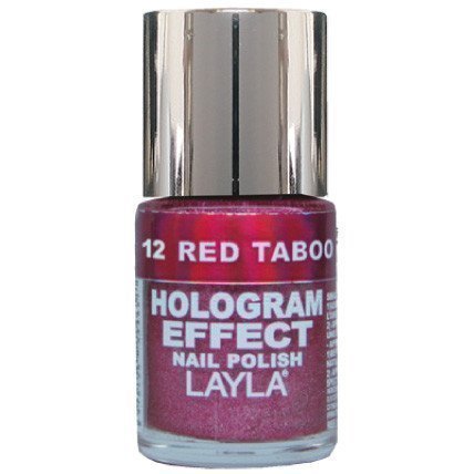 Layla Nail Polish Hologram Effect 12 Red Taboo