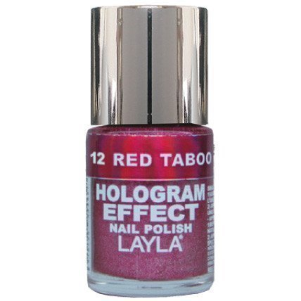 Layla Nail Polish Hologram Effect 12 Red Taboo