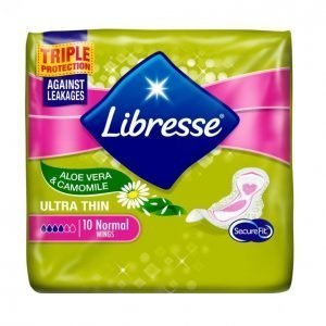 Libresse Aloe Vera Normal Wing Terveysside 10 Kpl