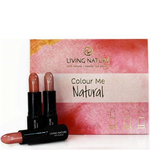 Living Nature Colour Me Natural Lipstick Set 3 Natural Shades