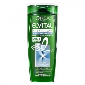 Loreal Elvital Phytoclear 2in1 Hilseshampoo Normaaleille Hiuksille 250 Ml