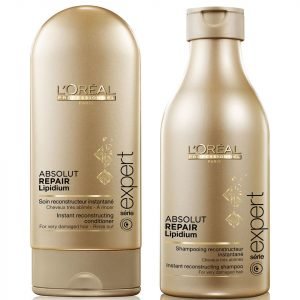 L'oreal Professionnel Absolut Repair Lipidium Shampoo 250 Ml & Conditioner 150 Ml Bundle