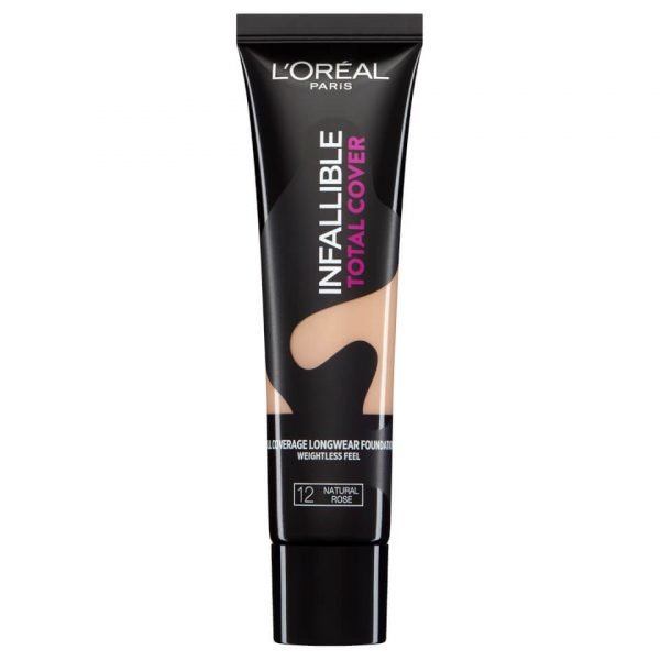 L'oréal Paris Infallible Total Cover Foundation 35g Various Shades 12 Natural Rose