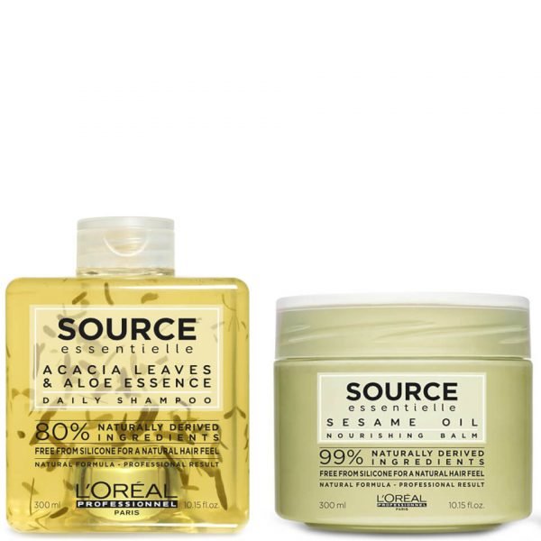 L'oréal Professionnel Source Essentielle Daily Shampoo And Dry Hair Balm Duo