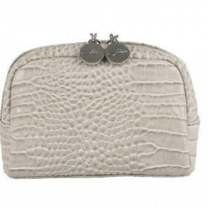 Lulu's Makeup Bag Small Beige Croco