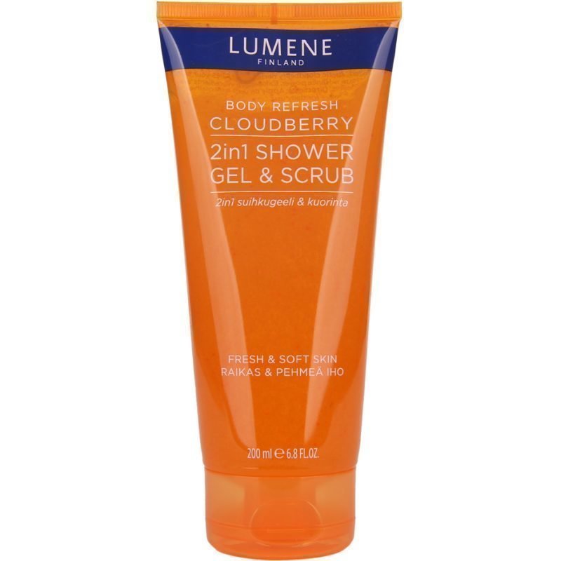 Lumene Body Refresh Cloudberry 2in1 Shower Gel & Scrub 200ml
