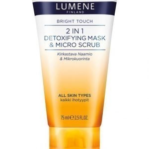 Lumene Bright Touch 2in1 Kirkastava Naamio Ja Mikrokuorinta 75 ml