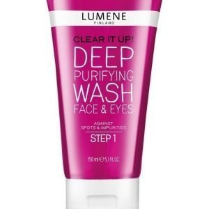 Lumene Clear It Up Deep Purifying Wash Face & Eyes Syväpuhdistava Geelipesu 150 ml