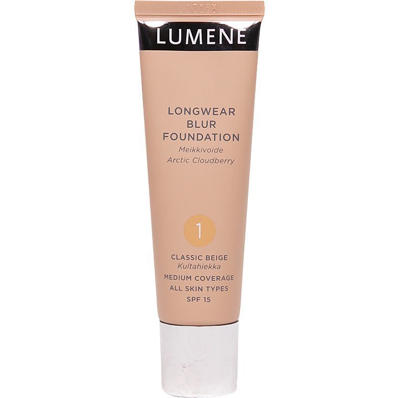 Lumene Longwear Blur Foundation 1 Classic Beige SPF15 30ml