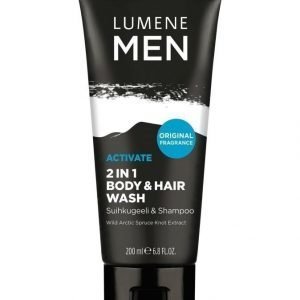 Lumene Men Activate 2in1 Body & Hair Wash Shampoo 200 ml