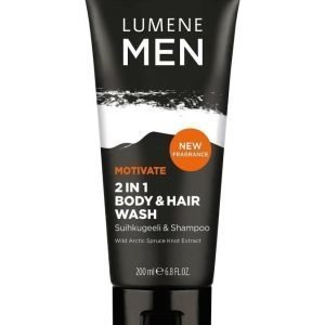 Lumene Men Motivate 2in1 Body & Hair Wash Shampoo 200 ml