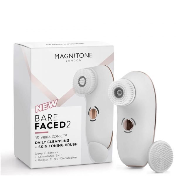Magnitone London Barefaced 2 Daily Cleansing And Skin Toning Brush White