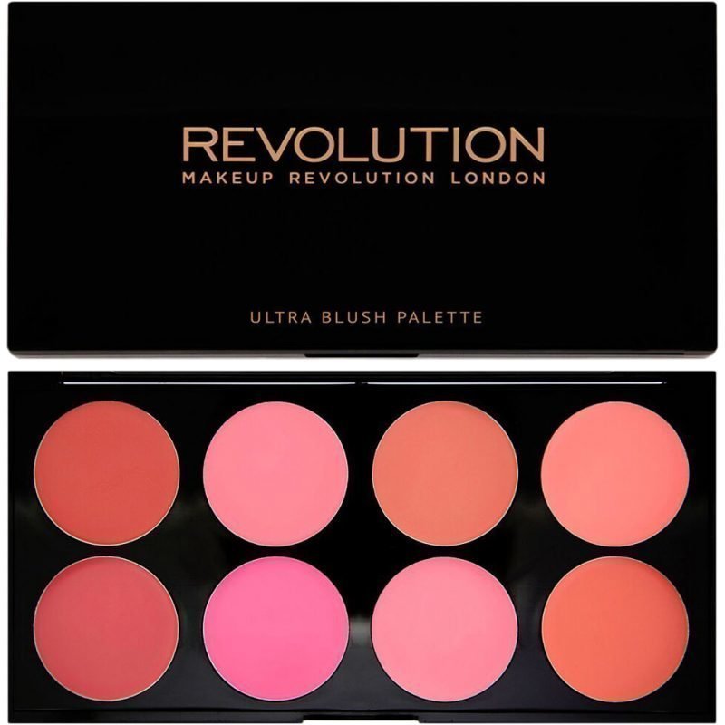 Makeup Revolution Blush Palette All About Cream Ultra Professional Blush Palette 8 High Pay Off Blusher Powders