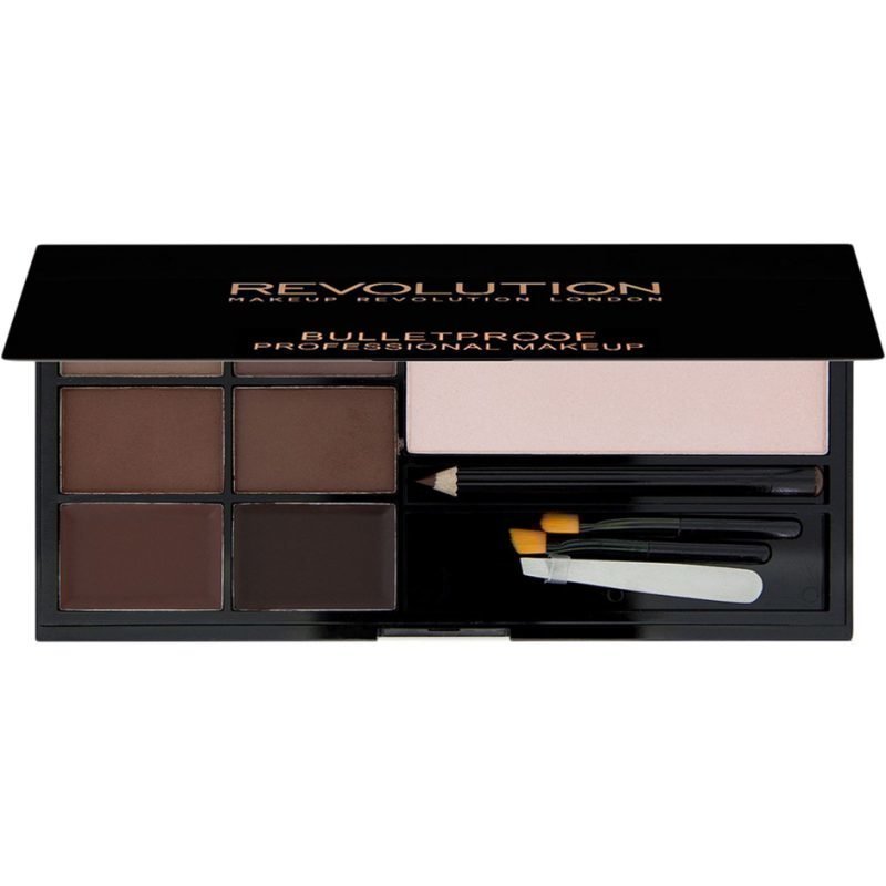 Makeup Revolution Ultra Brow Medium To Dark 4 Eyebrow Powders 2 Tinted Eyebrow Wax Eyebrow Arch Enhancing Cream Browbone Highlighter Eyebrow Pencil Mini Tweezers Applicators.