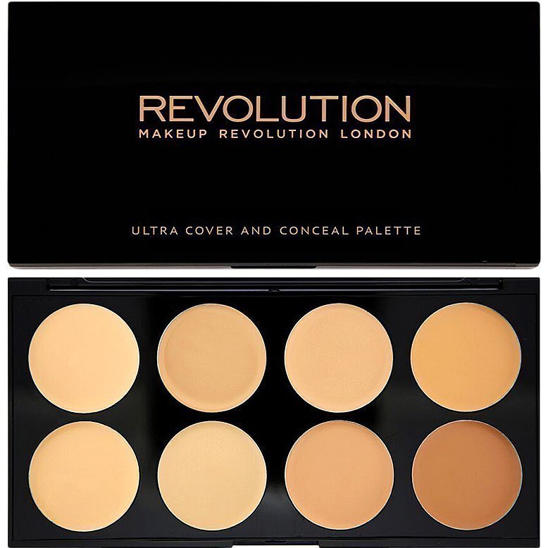 Makeup Revolution Ultra Cover And Conceal Palette Light/Medium 8 Shades