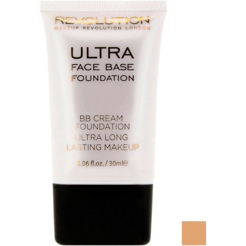 Makeup Revolution Ultra Face Base Foundation BB Cream Foundation Ultra Long Lasting Makeup 12 Yellow Tone 30ml