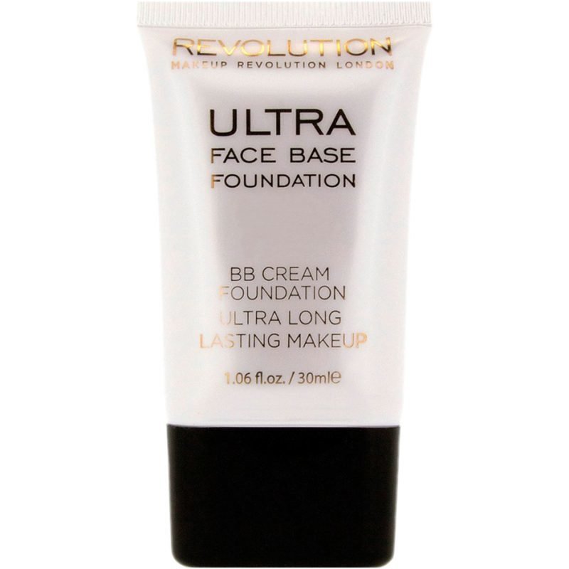 Makeup Revolution Ultra Face Base Foundation BB Cream Foundation Ultra Long Lasting Makeup 14 Dark Tone 30ml