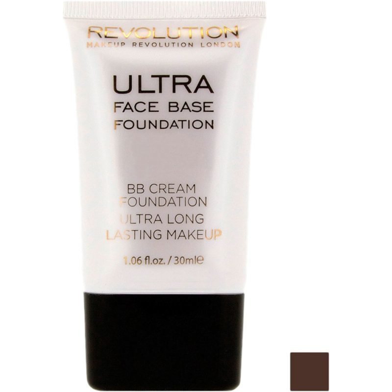 Makeup Revolution Ultra Face Base Foundation BB Cream Foundation Ultra Long Lasting Makeup 16 Dark Tone 30ml