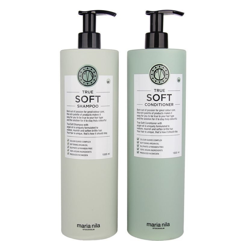 Maria Nila True Soft Duo Shampoo 1000ml Conditioner 1000ml