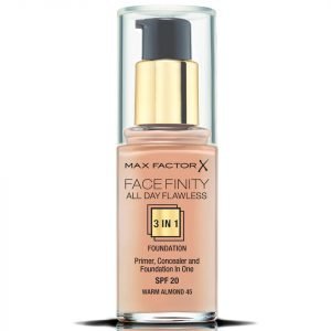 Max Factor Facefinity 3 In 1 All Day Flawless Foundation 30 Ml 45 Warm Almond