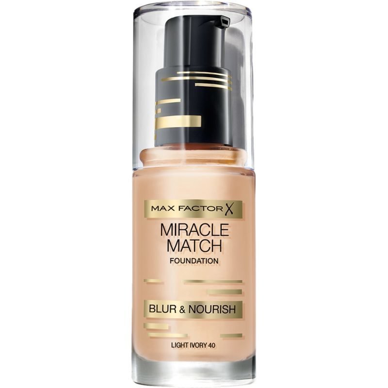 Max Factor Miracle Match Foundation 40 Light Ivory 30ml