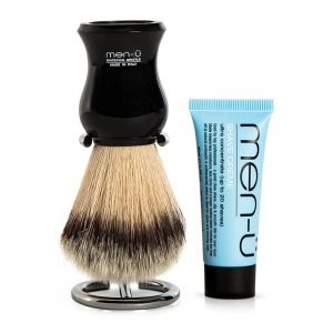 Men-Ü Db Premier Shave Brush With Chrome Stand Black