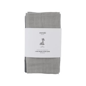 Meraki Mini Puuvillapyyhe Vaaleanruskea / Beige / Harmaa 3-Pakkaus