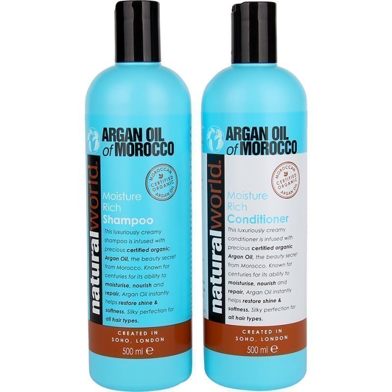 Moroccan Argan Oil Moisture Repair Duo Shampoo 500 Conditioner 500ml