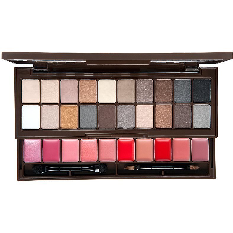 NYX Nude On Nude Palette S119 20 Eye Shadows 10 Lip Colors 24g