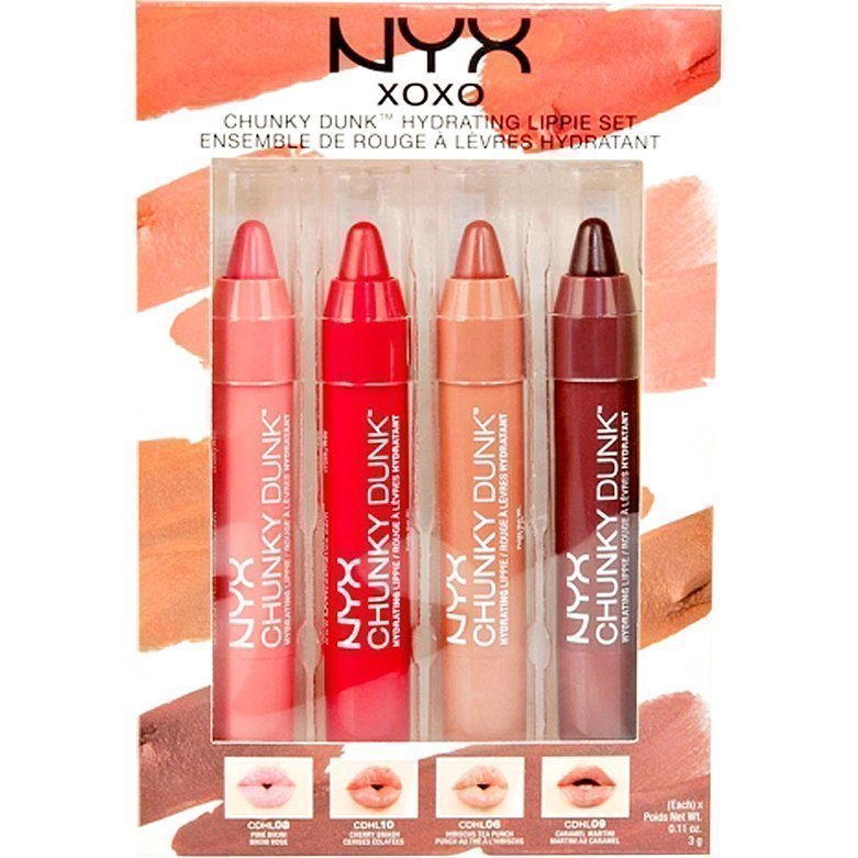 NYX XOXO Chunky Dunk Hydrating Lippie Set 4 x 3g