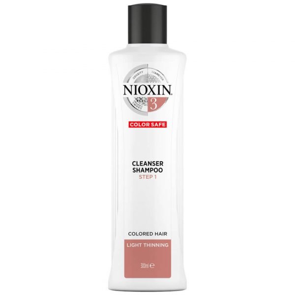 Nioxin 3-Part System 3 Cleanser Shampoo For Colored Hair With Light Thinning 300 Ml