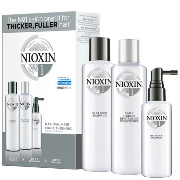 Nioxin 3-Part System Trial Kit 1 For Natural Hair With Light Thinning