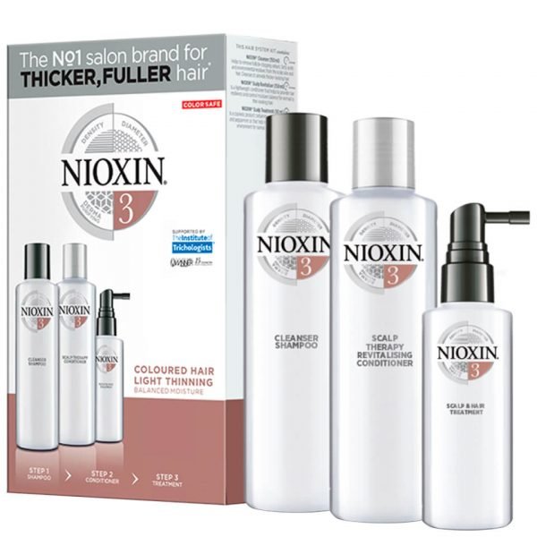 Nioxin 3-Part System Trial Kit 3 For Colored Hair With Light Thinning