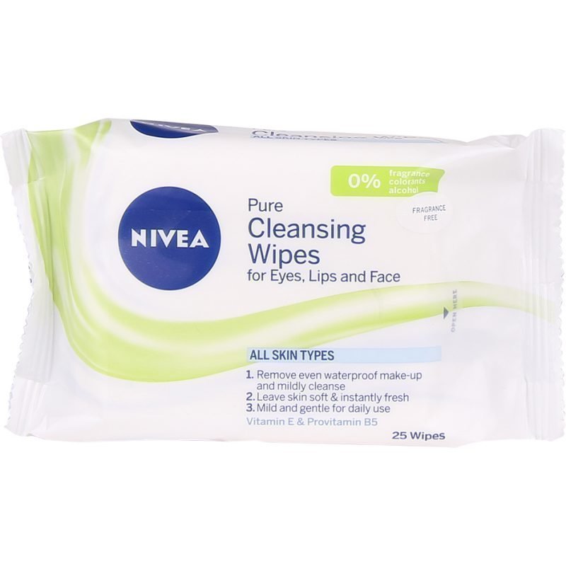 Nivea Daily Essentials All Skin Types Pure Cleansing Wipes 25st