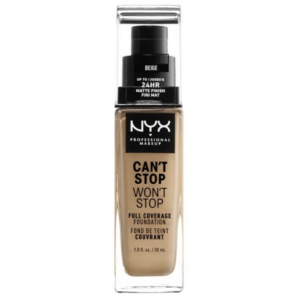 Nyx Professional Makeup Can't Stop Won't Stop 24 Hour Foundation Various Shades Beige