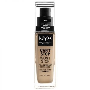 Nyx Professional Makeup Can't Stop Won't Stop 24 Hour Foundation Various Shades Buff