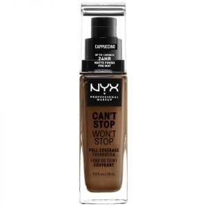 Nyx Professional Makeup Can't Stop Won't Stop 24 Hour Foundation Various Shades Cappuccino