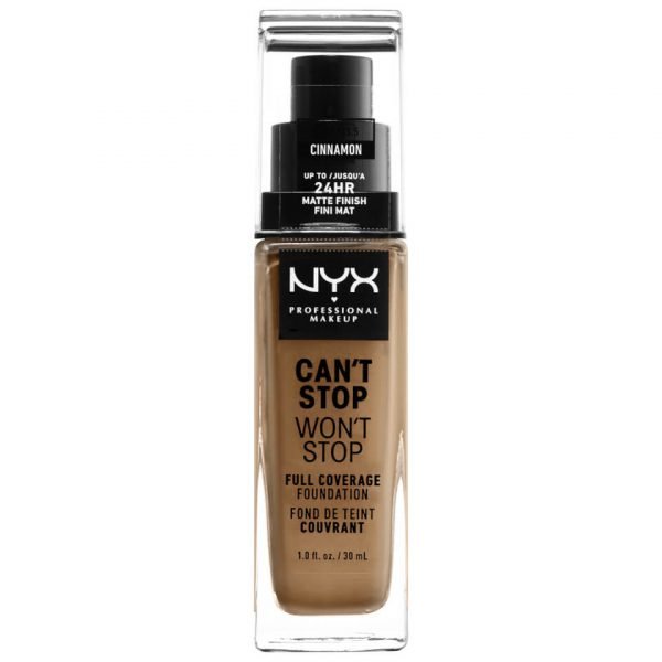 Nyx Professional Makeup Can't Stop Won't Stop 24 Hour Foundation Various Shades Cinnamon