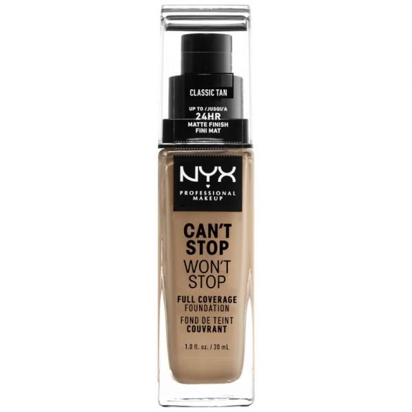 Nyx Professional Makeup Can't Stop Won't Stop 24 Hour Foundation Various Shades Classic Tan