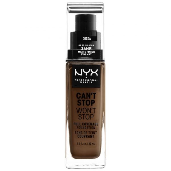 Nyx Professional Makeup Can't Stop Won't Stop 24 Hour Foundation Various Shades Cocoa