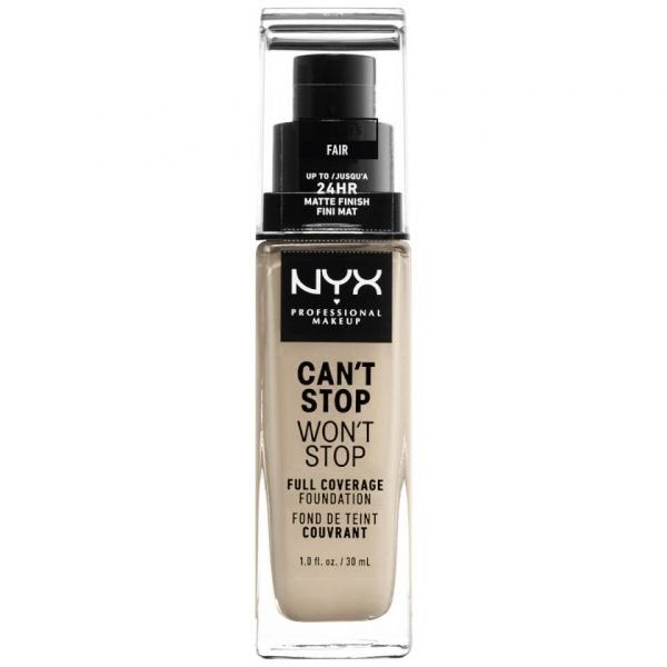 Nyx Professional Makeup Can't Stop Won't Stop 24 Hour Foundation Various Shades Fair