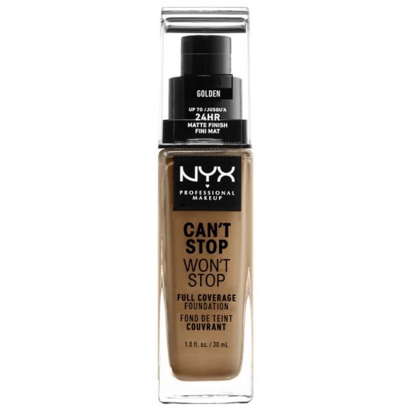 Nyx Professional Makeup Can't Stop Won't Stop 24 Hour Foundation Various Shades Golden