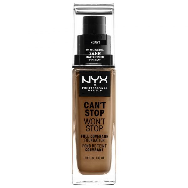 Nyx Professional Makeup Can't Stop Won't Stop 24 Hour Foundation Various Shades Honey