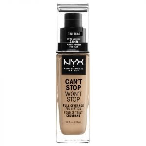 Nyx Professional Makeup Can't Stop Won't Stop 24 Hour Foundation Various Shades True Beige