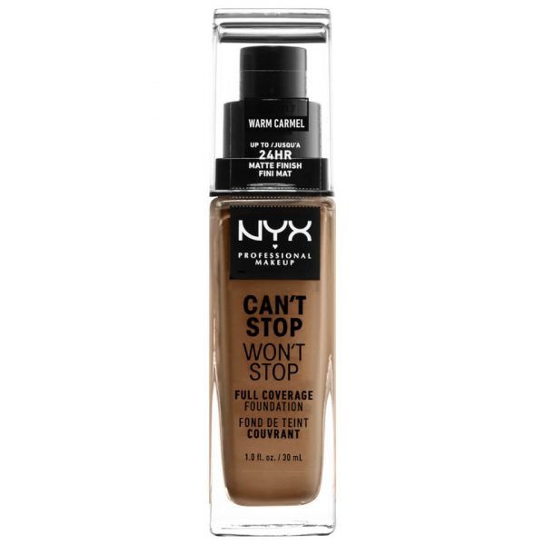Nyx Professional Makeup Can't Stop Won't Stop 24 Hour Foundation Various Shades Warm Carmel