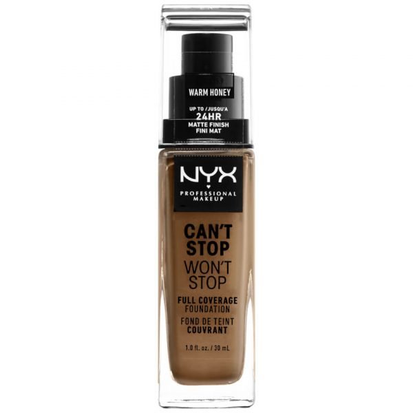 Nyx Professional Makeup Can't Stop Won't Stop 24 Hour Foundation Various Shades Warm Honey