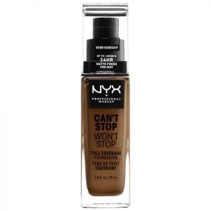 Nyx Professional Makeup Can't Stop Won't Stop 24 Hour Foundation Various Shades Warm Mahogany