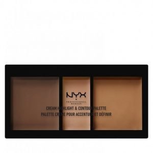 Nyx Professional Makeup Cream Highlight And Contour Palette Korostusväripaletti Deep