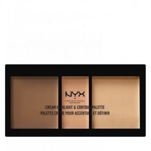 Nyx Professional Makeup Cream Highlight And Contour Palette Korostusväripaletti Medium