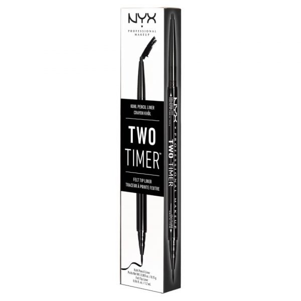 Nyx Professional Makeup Two Timer Dual Ended Eyeliner Jet Black